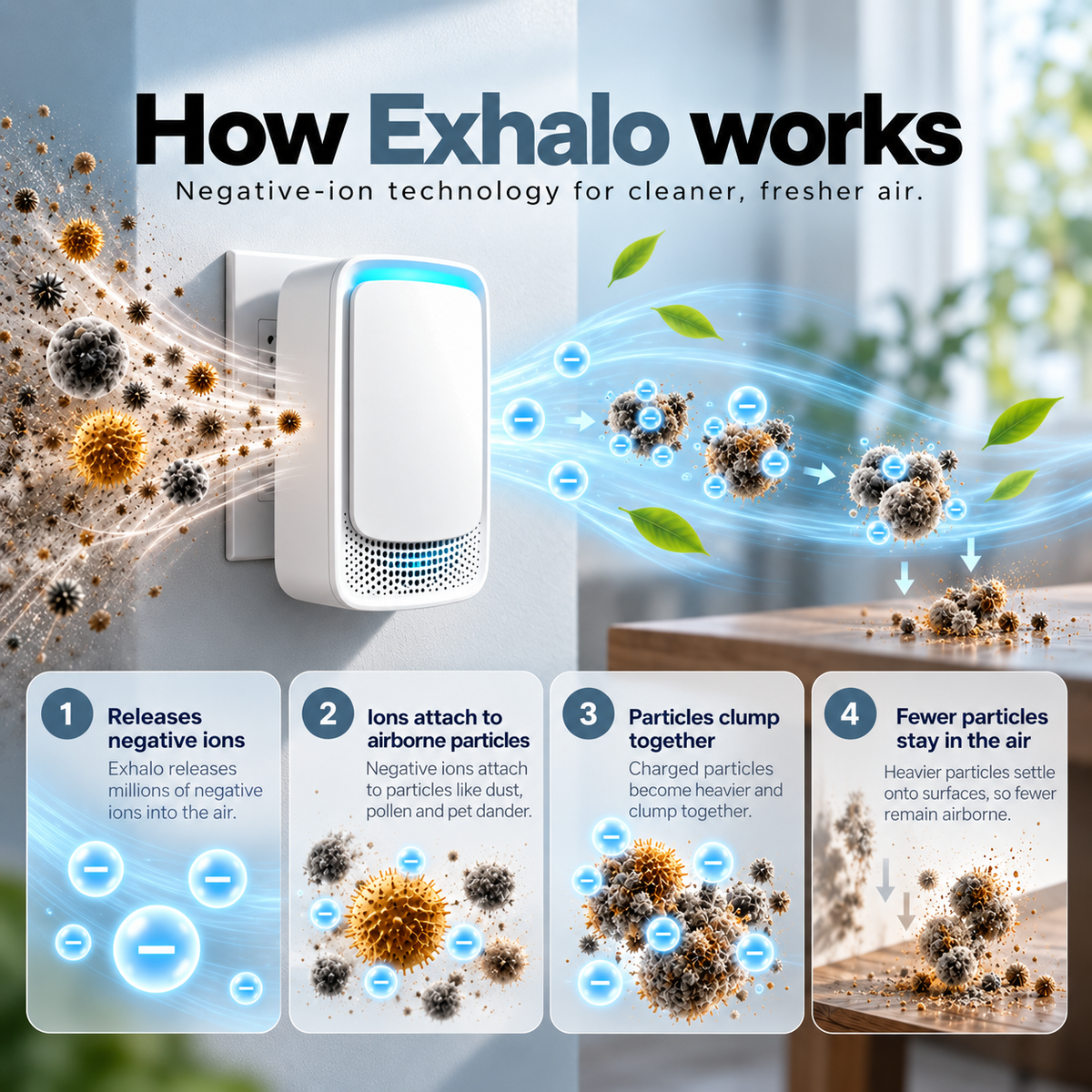 Air Purifier with Negative Ionizer