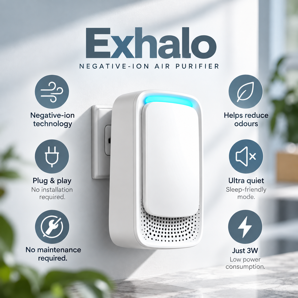 Air Purifier with Negative Ionizer